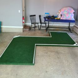 built out of treated lumber miniature golf putting range