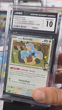 Larry’s Komala 175/217 Ascended Heroes Cosmos Holo CGC Gem Mint 10 Pokemon