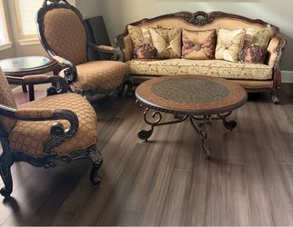 Set of 5 pieces Aico sofa armchairs table