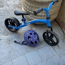 Toddler Push Bike And Helmet