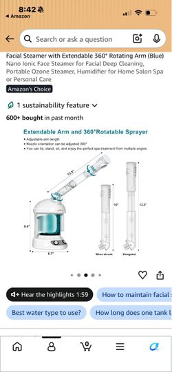 Mini facial steamer