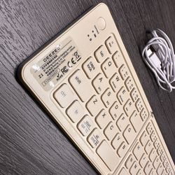 Foldable Bluetooth Keyboard with UV Printing Technology Rechargeable Keyboards,Compact Wireless Travel Keyboards for iPad, Smartphone, Tablet and Lapt