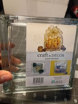 Mulia Glass Block Craft & Décor 6x6x3