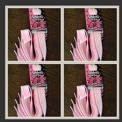 Pack of Four (4) Pairs of 45” Pink Athletic Shoe Laces For Sports, Fashion, Fun, Brand New