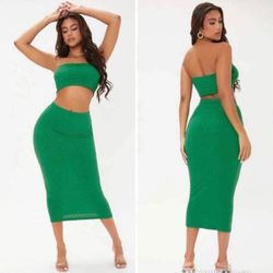 Small Green Skirt Set
