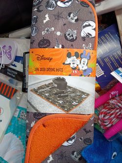 Disney Halloween Mickey 2-Pack Dish Drying Mats