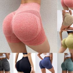 Women's Yoga Gym Activewear Shorts With High Waist 