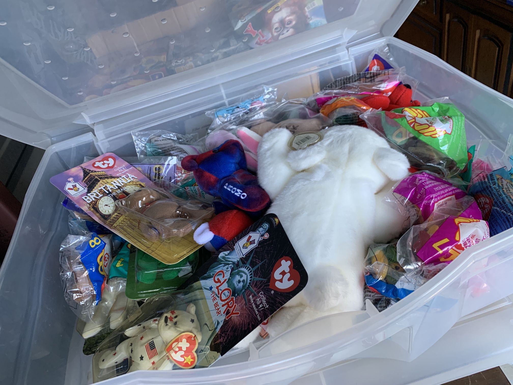 2 Bins Of Beanie Babies