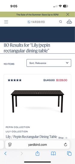 Outdoor patio table