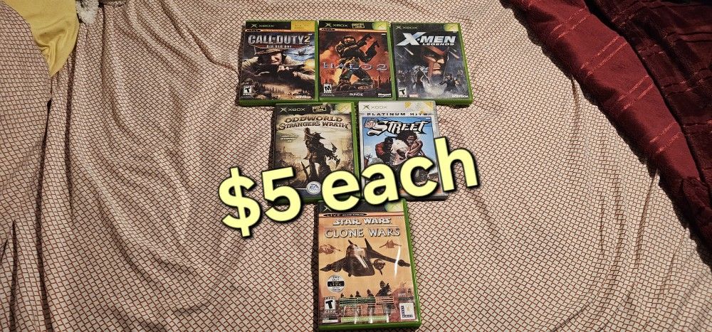 Original Xbox Games $5 Each