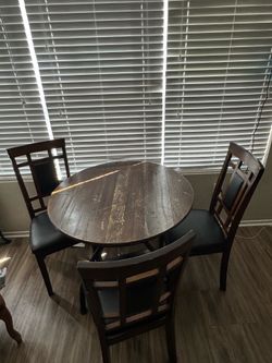 Dining table and chairs