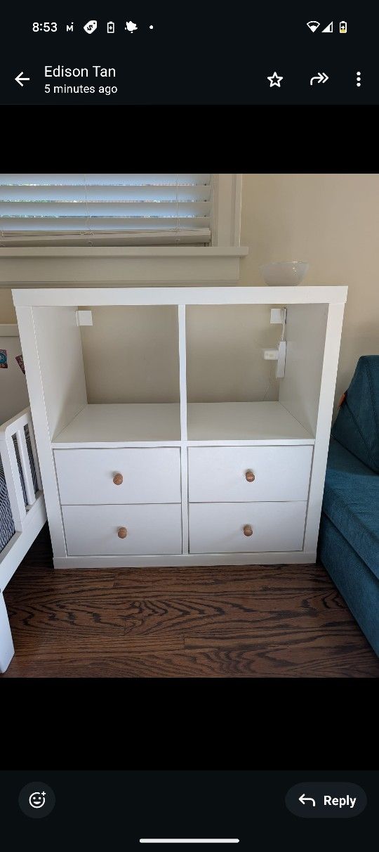 KALLAX
Shelving unit, with 4 drawers/white