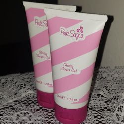 X2 PINK SUGAR GLOSSY SHOWER GEL 50ML 1.7 OZ EACH