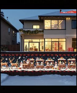 Christmas Fence Wrap Decoration