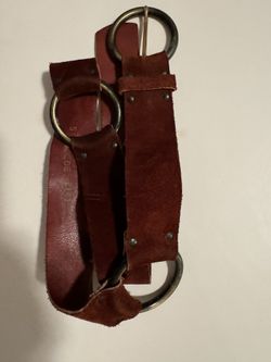 VTG Suede Brown Belt Small - 34” From End To End