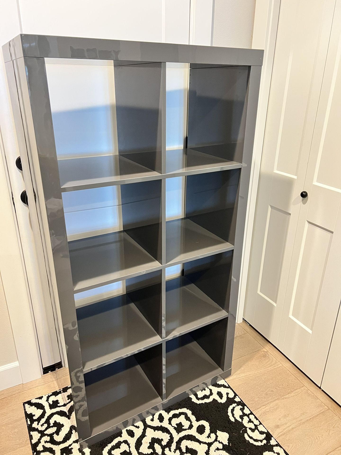 Ikea Kallax Shelf Unit High Gloss Grey