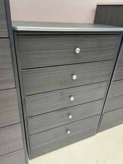 5 Drawer grey color
