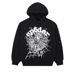 Small Black And White Sp5der Hoodie