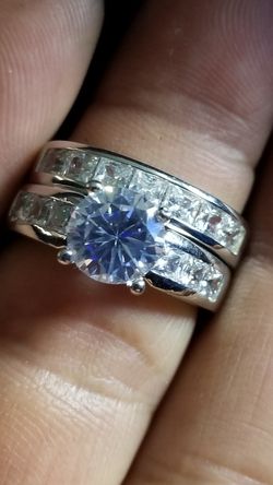 Women's wedding engagement promises ring Sets size 8