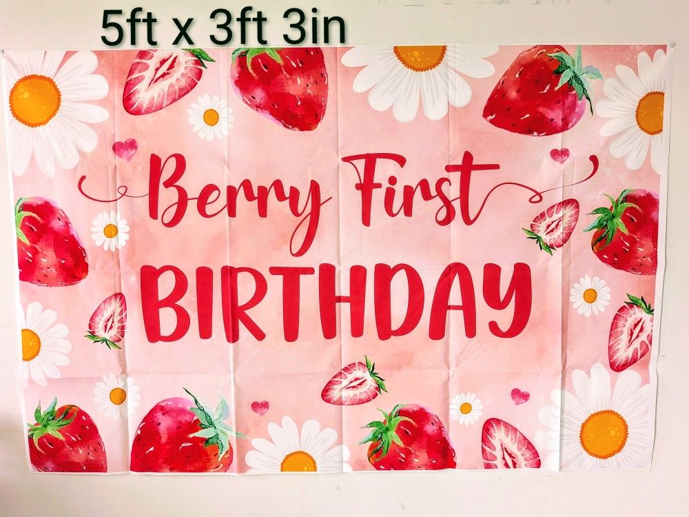 Berry First Birthday Decor Kit
