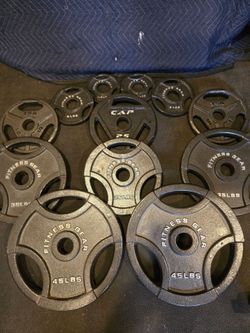 245lb Olympic Grip Plate Weight Plates Set