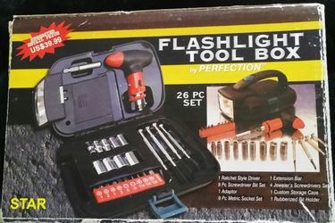 26 Piece Flashlight Tool Box