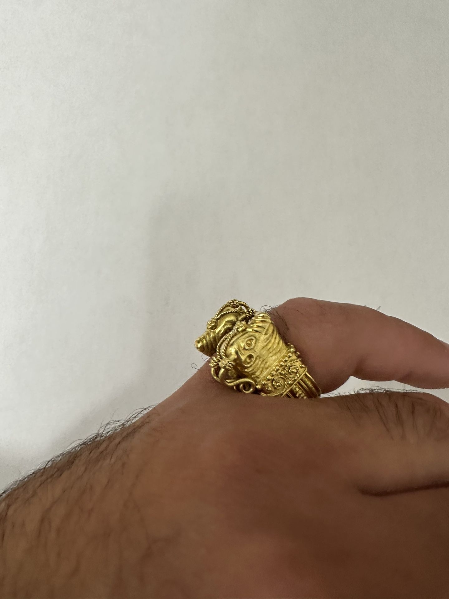 18kt Solid Yellow Gold Mens Ring