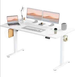 👀🔥 63 Inch Large Standing Desk - White Electric Sit to Stand Desks Adjustable Height