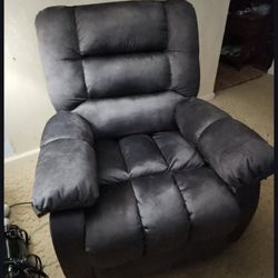 Excellent Condition. Mom Tried It Once And Needed The Lift Up Recliner. Dark Gray And Put It Back In The Box. Vibrating,lumber Support.