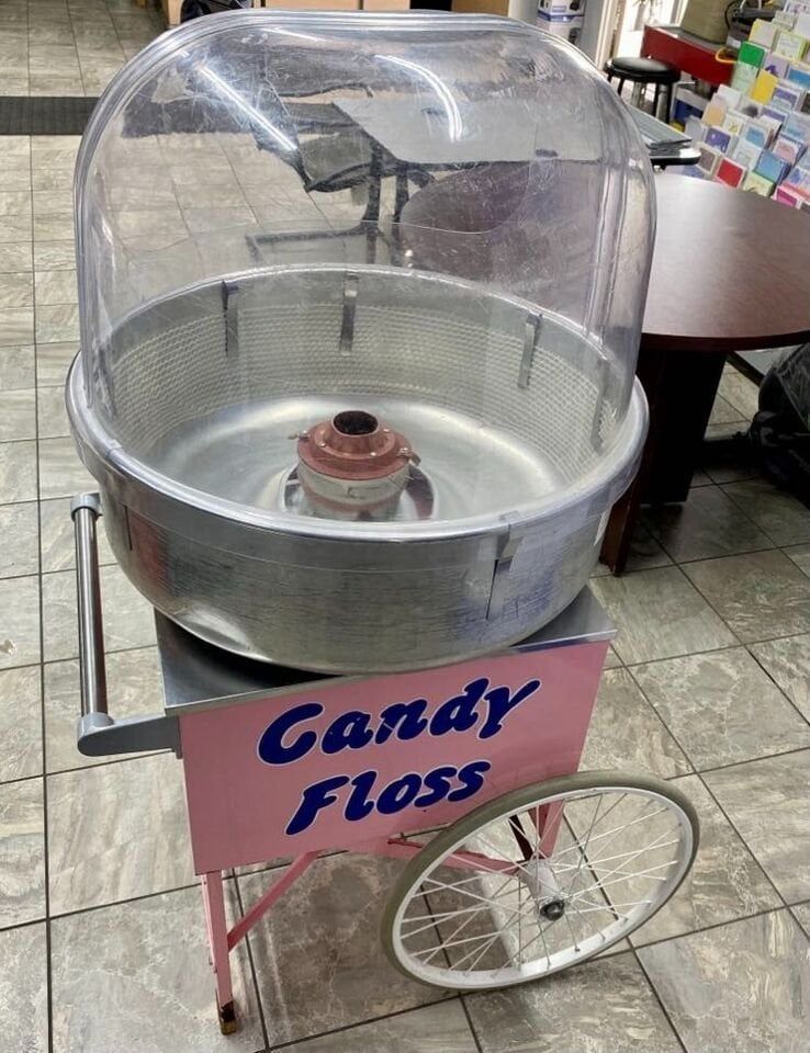 Gold Medal The Breeze #3030 Cotton Candy Machine w/ Pinkie Floss Cart #3149