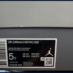 Jordan 11 Cool Grey 5Y