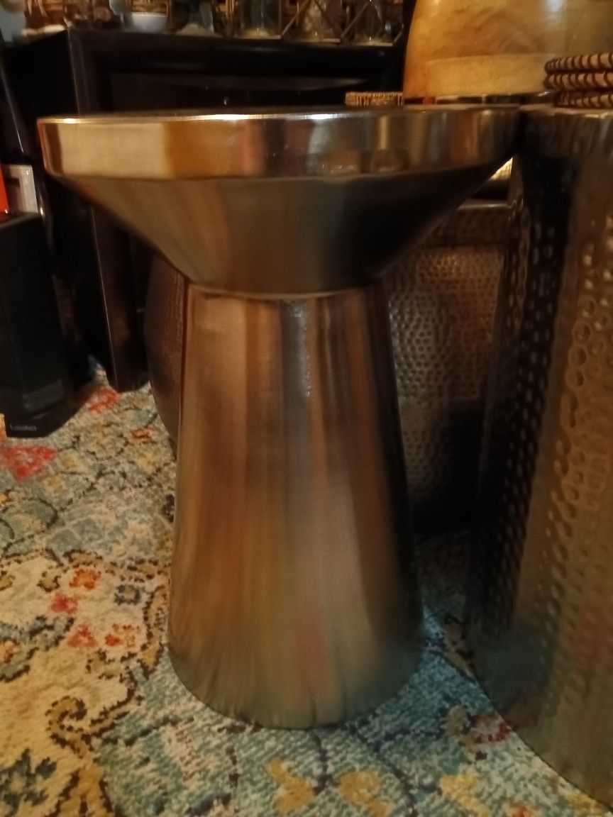 Modern Chrome Side Table