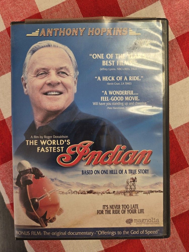 Anthony Hopkins "The World's Fastest Indian" Dvd
