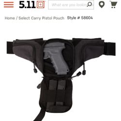 💥 NEW 5.11 Tactical Select Carry Black Adjustable Pistol Pouch Bag