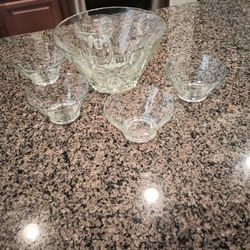 Princess House Crystal Salad Set New Original Pattern Never Used