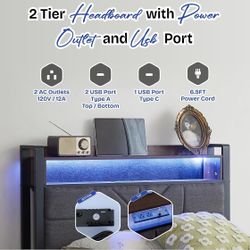 Brand New Twin Bed Frame W/LED Lights & Remote