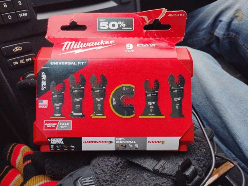 Milwaukee 9pc Multi Tool Blade Kit