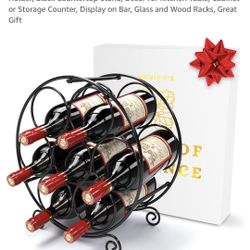 Elegant Metal Wine Rack