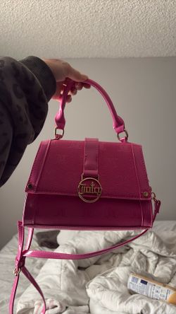 Juicy Couture Hot Pink Monogram Top Handle Crossbody Bag⁠