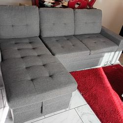 Grey Cloth Couch 