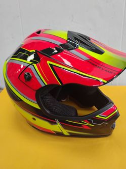 Red and yellow Fuel Helmets Frenzy MX-1 off-road motocross helmet with a high-gloss graphic finish Y - M ( 51 - 52 CM
