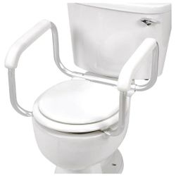 New DMI Toilet Safety Rails Toilet Handles for The Elderly Toilet Safety Handrails Frame Easy Assembly with no Tools, White

Brand: DMI
Material: Alum