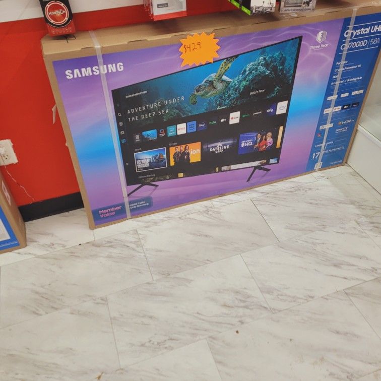 Samsung 58 Inch 4k TV Smart | $50 Down And Take It Home!