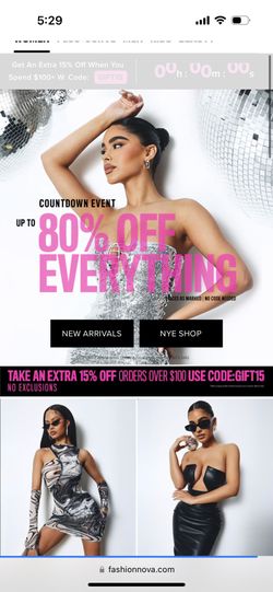 $56 Fashion Nova Credit