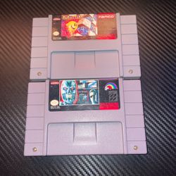 Nintendo SNES Video Game Bundle Pac-Attack & T2 The Arcade Game