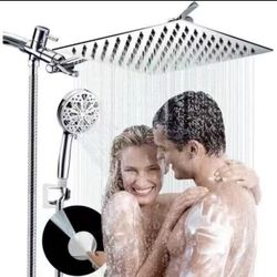 KQJQS THI0017M, 10 Modes, High Pressure Showerhead and Handheld Shower