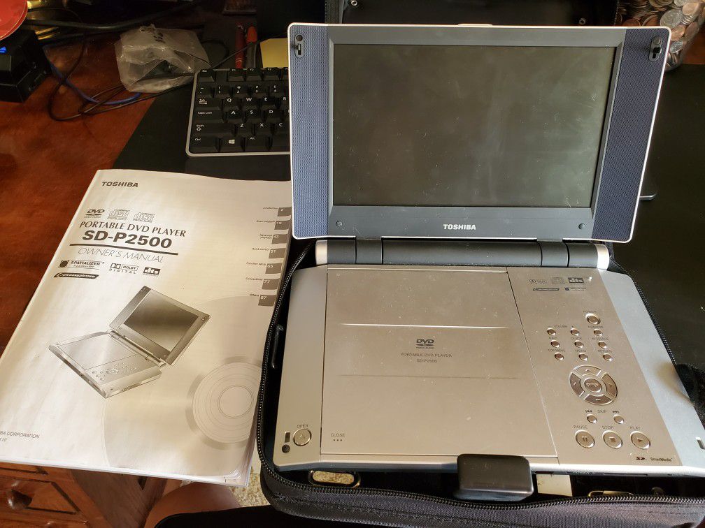 Toshiba portable DVD player.