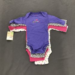 New with tags size 3 months  Carter's 4-pack  Long Sleeve Bodysuits  Collection 2012 Cotton 