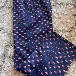 Adidas Firebird Monogram Track Pants Dark Blue Pink Trefoil, Size Small, NWOT