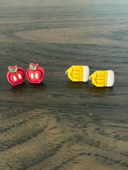 Teacher/ school earring studs